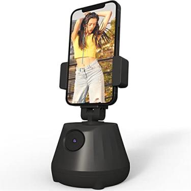 Imagem de Câmera Digital para Vlogging Face Tracking Smart Gimbal Stabilizer Auto Rotation Cell Phone Holder Selfie Stick Suporte sem fio para transmissão ao vivo Câmera digital 4K multifuncional (Color : Blac