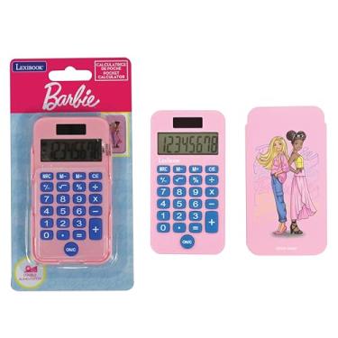 Imagem de Lexibook, Mattel Barbie, calculadora de bolso Barbie com capa de proteção, funções de calculadora convencionais e avançadas, alimentado por bateria e energia solar, rosa, C45BB