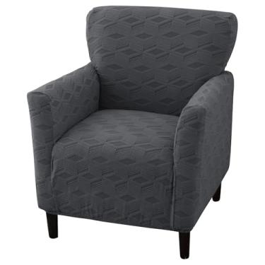 Imagem de WTHAVEN Capa de poltrona elástica moderna para banquete, 1 peça, com destaque, capa para cadeira com braços, para sala de estar, poltrona, protetor de móveis, escritório, recepção, leitura, sofá