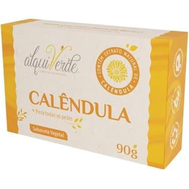 Imagem de Kit com 3 Unidades Sabonete Vegetal Alquiverde de Calêndula em Barra 90g - Limpeza Suave e Natural para Todos os Tipos de Pele