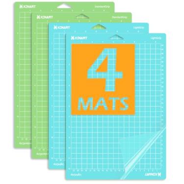 Imagem de Xinart Tapetes de corte para Cricut Joy Xtra (padrão x 2, leve x 2, 4 tapetes) Tapetes de corte adesivos variados para Cricut Joy Xtra (variedade, 4 tapetes, 21,6 x 30,5 cm)