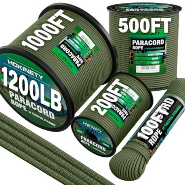 Imagem de HOKINETY Corda de paraquedas 1200 - 4,4 mm 14 fios de nylon carretel de paraquedas para cordão para acampamento ao ar livre sobrevivência tenda utilitária artesanato projetos faça você mesmo pesca