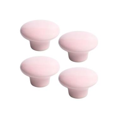 Imagem de Kit 4 Puxador Móvel Antigo Porcelana Gaveta 38mm De Armário (Rosa Claro - MPPON103)