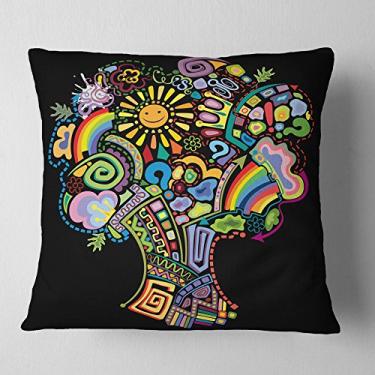 Imagem de Sala de estar, sofá, almofada de alta qualidade + capa de almofada impressa em ambos os lados 66 cm x 66 cm da Designart