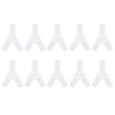 Imagem de Chiffonade Conectores de mangueira de ar de plástico transparente tipo Y, acessórios de bomba de aquário para controle de fluxo de ar de aquário (3,9 mm)