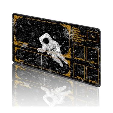 Imagem de TOEMZTFT Playmat for MTG, with Free Storage Bags,Game Mat 24 x 14 inches, TCG and Board Game Mat for Cards,Mousepad Desk Mats，Astronaut Space