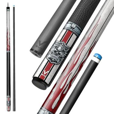Imagem de Taco de sinuca EVO Freedom de fibra de carbono, bastão profissional de baixa deflexão para adultos, ponta padrão TIME de 12,5 mm, eixo de fibra de carbono de 73,7 cm, junta Rad 3/8-8, aderência de