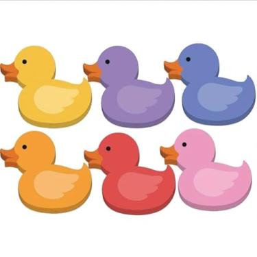 Imagem de 6 peças de notas adesivas de pato fofas, blocos de notas autoadesivos para mesa de escritório, lembretes de casa que o professor deve ter, 30 folhas por bloco, blocos de notas de mesa multicoloridos