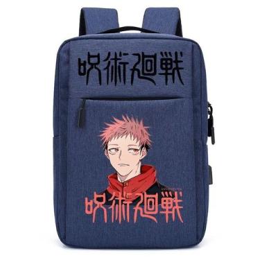 Imagem de Mochila Escolar Unissex Anime Popular USB Mochila Estudante Viagem Inf