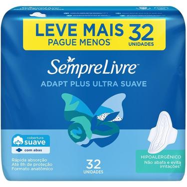 Imagem de Sempre Livre Conforto Diurno 32 Unidades Suave com Abas