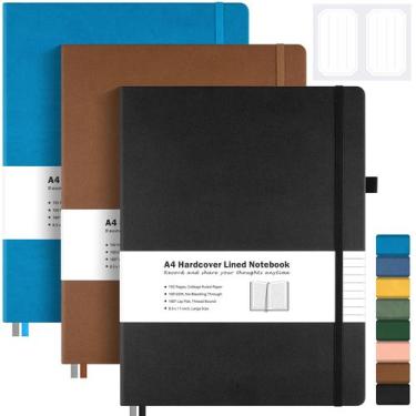 Imagem de Caderno MALEDEN College Ruled A4, capa dura, couro, 192p