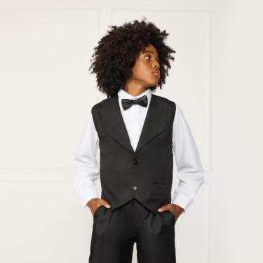 Imagem de Colete Social Infantil Preto Pajem Menino Casamento Festa - JL Kids, 2