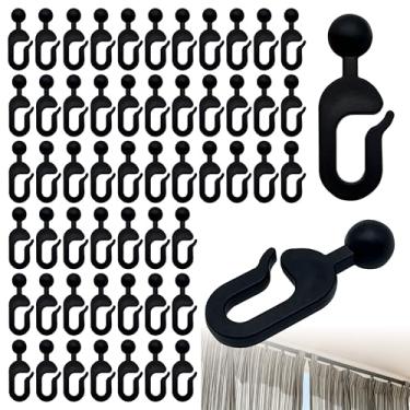 Imagem de IIUIKOO Ganchos de cortina de gazebo, ganchos de plástico para cortinas de gazebo ao ar livre, acessórios de pérgola - design de cabeça esférica para divisórias DIY, luzes de corda e rede mosquiteira