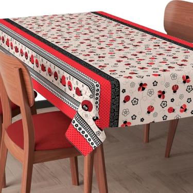 Imagem de Toalha de Mesa Térmica Impermeável Estampada 4–12 Lugares Proteção para Mesa Cozinha Jantar (Joaninhas,6 Lugares: 2,00m x 1,40m)