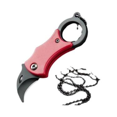 Imagem de Mini Canivete Portátil De Aço Inoxidável EDC Dobrável Com Chaveiro Fer