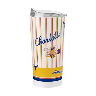 Imagem de FANMATS Copo de aço inoxidável NBA Charlotte Hornets City Edition 590 ml – Acabamento em pó de parede dupla isolado e durável - Design City Edition, mantém as bebidas quentes e frias por horas