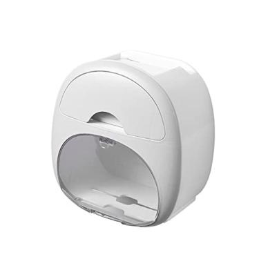 Imagem de Caixa dispensadora de lenços multifunções de papel de parede caixa de papel rolo de armazenamento de papel toalha de papel casa cozinha banheiro organizador rack suporte caixa de lenços (cor: D) (A)