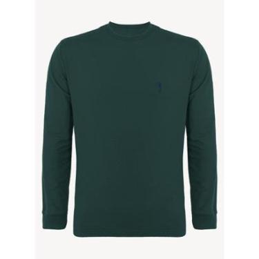 Imagem de Camiseta Aleatory Básica Manga Longa Freedom Verde Escuro-Masculino