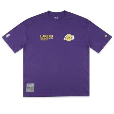 Imagem de Camiseta New Era Regular NBALos Angeles Lakers Institutional Style Masculino-Masculino