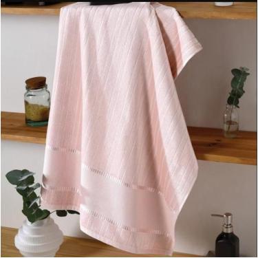 Imagem de Toalha Lavabo Velour Para Bordar Bella - Dohler, Rosa Claro