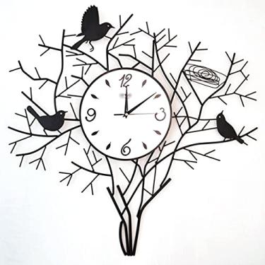 Imagem de Relógio de parede sala de estar casa relógio moderno personalidade relógio nórdico silencioso relógio de parede