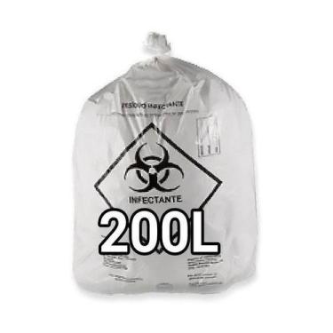 Imagem de Sacos De Lixo Hospitalar Infectante Branco - 200 Litros - 200 Unid - H