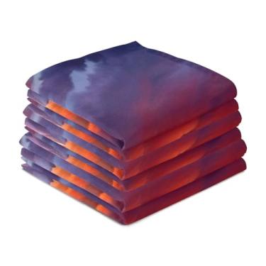 Imagem de Wassud Toalhas de cozinha pintura a óleo montanha (2) panos de prato de cozinha pacote com 6 panos de prato macios com laço para pendurar toalha de mão de secagem rápida super absorvente toalhas de