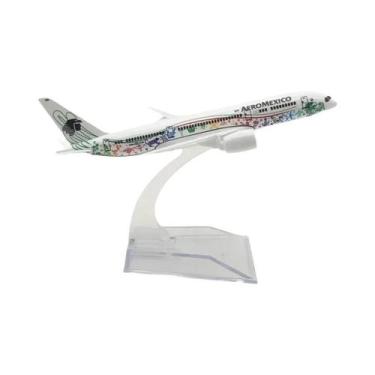 Imagem de Modelo De Avião B787 De 16cm Em Metal Escala 1:400 Brinquedo Infantil 