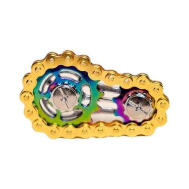 Imagem de Brinquedo Fidget Spinner De Corrente De Bicicleta Metálica Colorida Pa