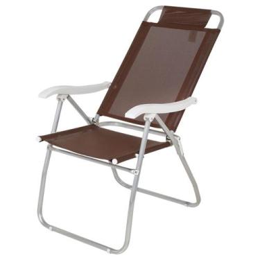 Imagem de Cadeira de Praia Reclinável em Alumínio até 120kg Prosa Bel