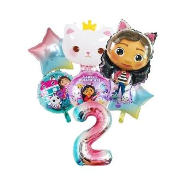 Imagem de Conjunto De Balões Gabby Dollhouse Para Meninas, Decoração De Festa De