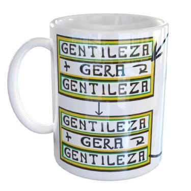 Imagem de Caneca Porcelana Gentileza Gera Gentileza - Pense Canecas, Branco