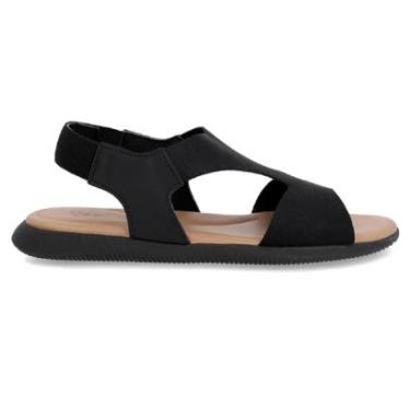 Imagem de Sandália Usaflex Rasteira Tecido Elastano com Tira Elástica-Feminino