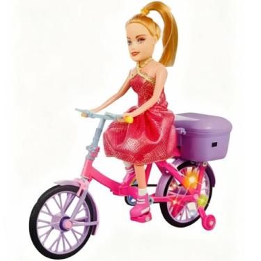Imagem de Boneca Infantil Bicicleta Articulada Musica Anda Acende - Toy King