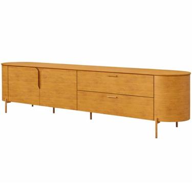 Imagem de Rack Para Sala de Estar TV 75 Pol Orgânico Dion D05 Cedro - Lyam Decor