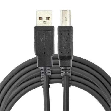 Imagem de Cabo Usb 2.0 De Impressora 2 Metros Preto Filtro Usb-A Usb-B - Shinka