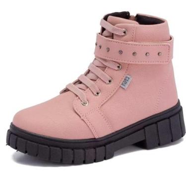 Imagem de Bota Klin Coturno Tratorado Com Strass - 154.103000, 33, Rosa