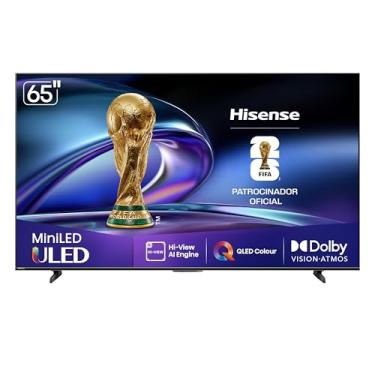 Imagem de Hisense Smart TV 4K 65" Polegadas 65U6QV Mini LED com Dolby Vision, HDR10+, HDR10+ Adaptive, Dolby Vision IQ, Modo FilmMaker, Dolby Atmos, Compatibilidade Alexa, Google Home