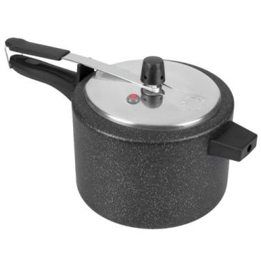 Imagem de Panela De Pressão Fechamento Interno Antiaderente 4,5 Preto - Aluminio