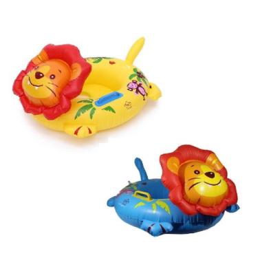 Imagem de Boia Redonda Bichinhos Inflável Mor Infantil Criança, Leão amarelo