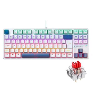 Imagem de Teclado Mecânico Gamer Machenike K500B-B87 RGB, Switch RED, Layout 80%