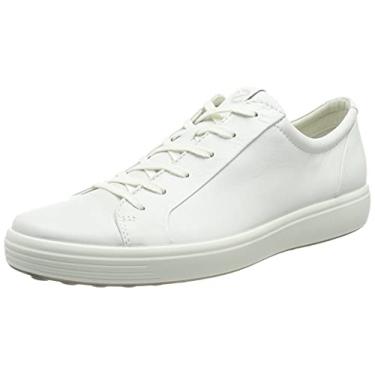 Imagem de ECCO Tênis masculino Soft 7 City Tie, Couro bovino branco, 7-7.5
