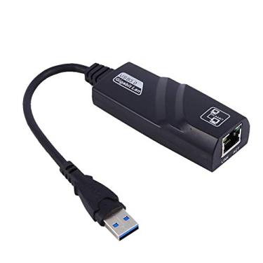 Imagem de Adaptador de rede USB 3.0 para RJ45 Gigabit Ethernet LAN com fio para MacBook compatível com USB2.0/1.1 10M / 100M e suporte para Windows/VISTA/WIN7/win8/win8.1 etc.