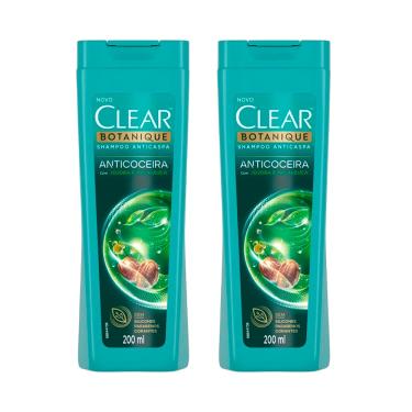 Imagem de Shampoo Clear Botanique Anticaspa Anticoceira Com Jojoba e Melaleuca 200ml (Kit com 2)