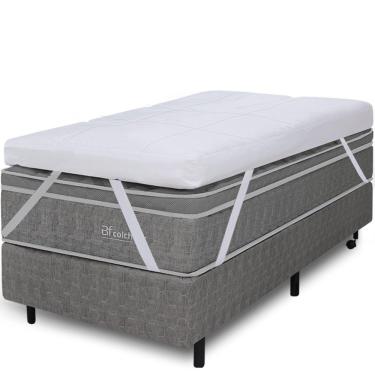 Imagem de Pillow Top Manta Premium Solteiro Ultra Macio de Fibra Siliconada Antialérgico BF Colchões