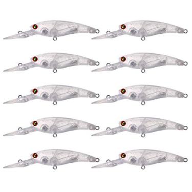 Imagem de FREE FISHER 25 peças de manivela de pesca, iscas de pesca sem pintura, iscas de pesca em branco Minnow Crankbaits Hard Lure Iscas DIY sem pintura 9,3 cm 6,8 g