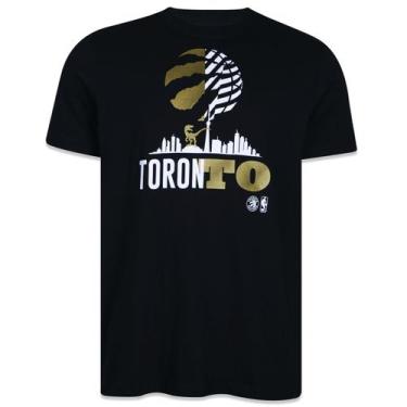Imagem de Camiseta New Era Regular Nba Neto 78 Toronto Raptors Manga Curta Preta