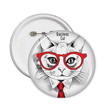 Imagem de Broches Bussiness Cat Head Protect Animal Pet Lover Broches Emblema Acessório Decoração 5 peças