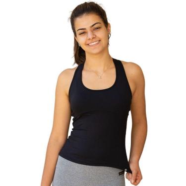 Imagem de Regata Feminina Fitness Preta Isa