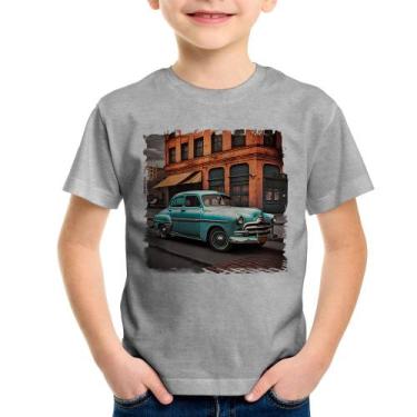 Imagem de Camiseta Infantil Carro Retrô Na Cidade - Foca Na Moda